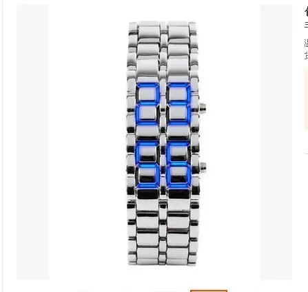 Unisex LED Lava Flow Watch - Vibrant Red & Blue Display - Stylish Digital Wristwatch - Unique Novelty Gift for Women & Men