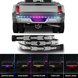 12V/24V Dynamic Colorful Car Turn Signal Rear Light 5Function Flowing Warning Brake Reverse Lamp for Truck Pickup Cargo Jeep SUV