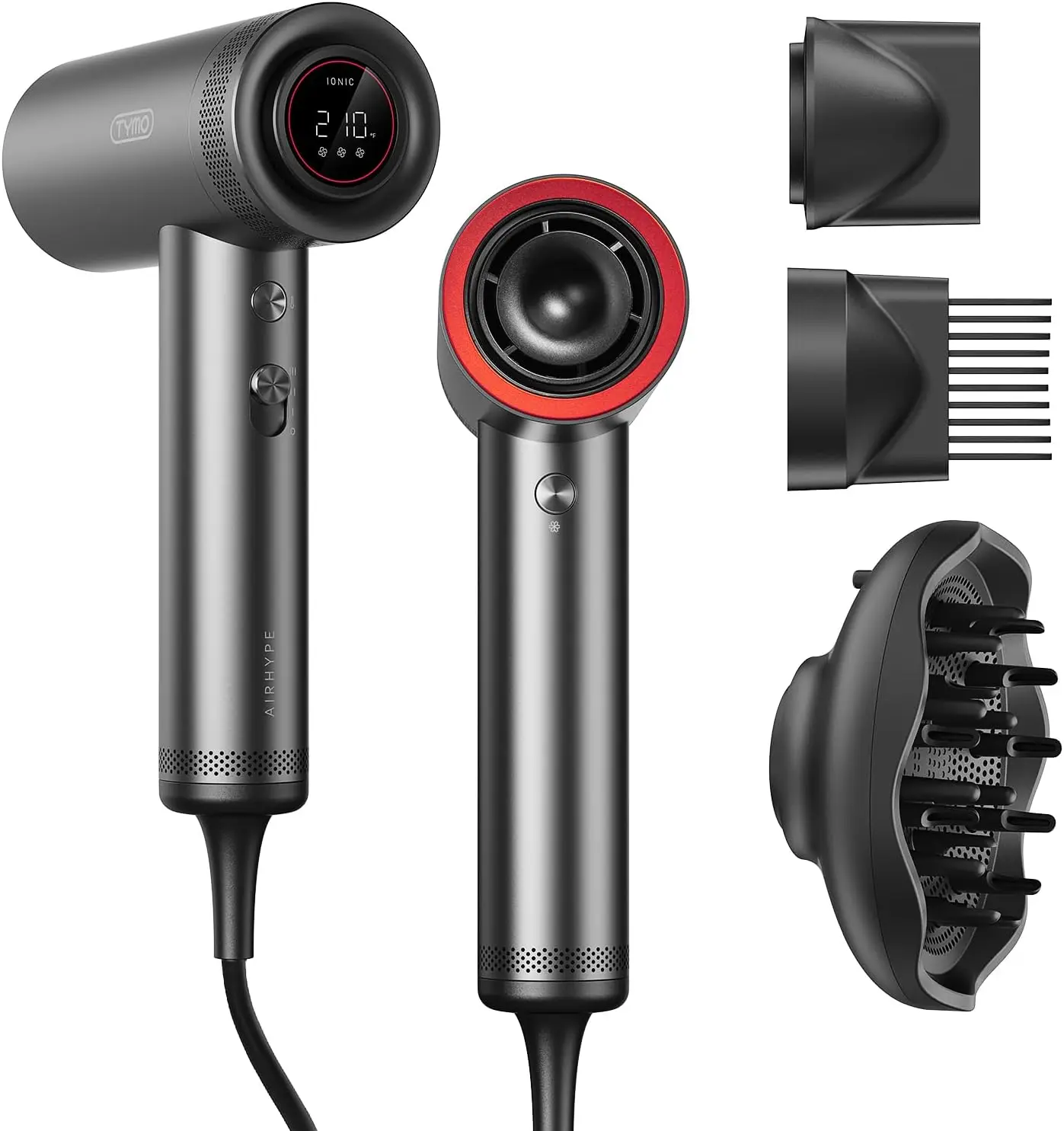 Professional High-Speed Hair Dryer, 110,000 RPM Blow Dryer with Comb and Diffuser