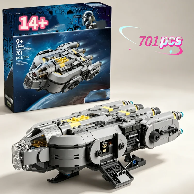 Nouveau 2026 – Modèle de vaisseau spatial de 701 pièces « Conflit Interstellaire » – Jouets créatifs de construction DIY pour anniversaire