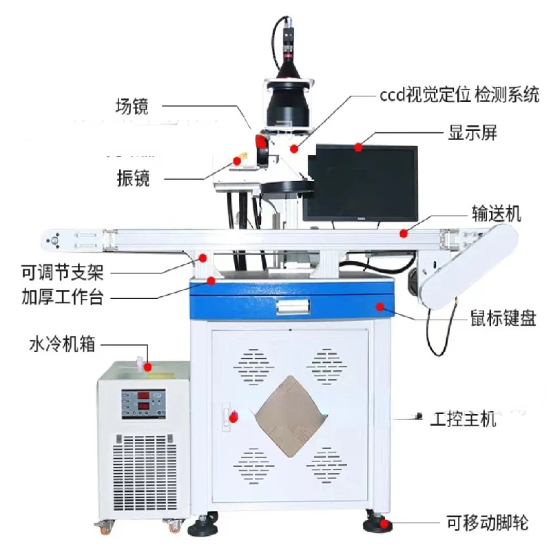 Direct supply optical fiber vision positioning laser marking machine UV vision positioning marking machine CO2 vision marking