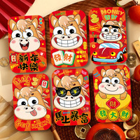 2026 Year of the Horse Red Envelopes, 6Pcs Cute Cartoon Mini Lai See Packets, Chinese New Year Lucky Money Hong Bao Gift