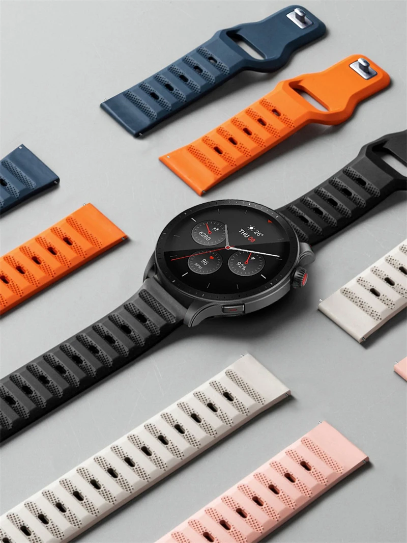 Silicone strap For Amazfit GTR 3 4/GTS Samsung Galaxy watch 3 4 5 Sports Watch Replacement Wristband For Huawei watch 3 4/4 Pro