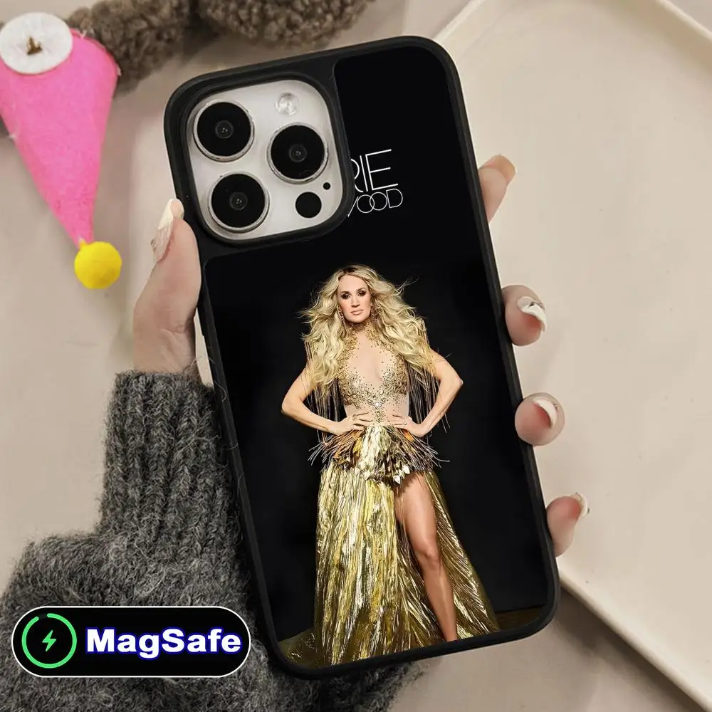 

Чехол для мобильного телефона Carrie Underwood для iPhone 17, 16, 15, 14, 13, 12, 11 Air Pro Max Plus Magsafe, матовая поверхность, красочный чехол, красивый чехол