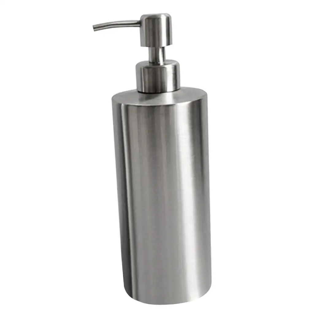 Leakproof Soap Dispenser with Stainless Steel Body Wide Opening Liquid Bottle for Kitchen Bathroom