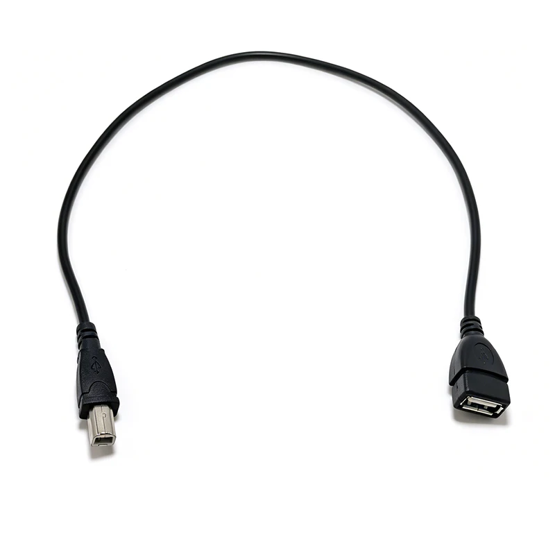 50cm USB 2.0 A Female to USB B Male Printer Scanner Extension Cable Data Sync Cord