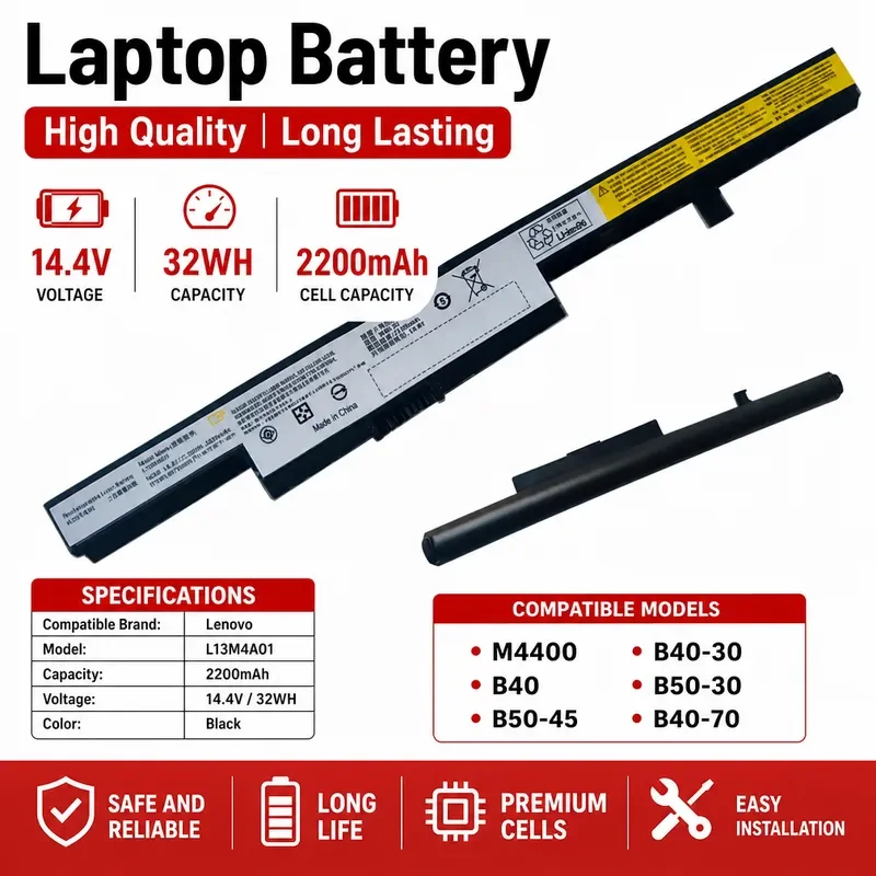 Applicable Lenovo B40 B50 N40 E41 Zhaoyang E40 N50 - 30-45-70 - 80 Battery L13M4A01