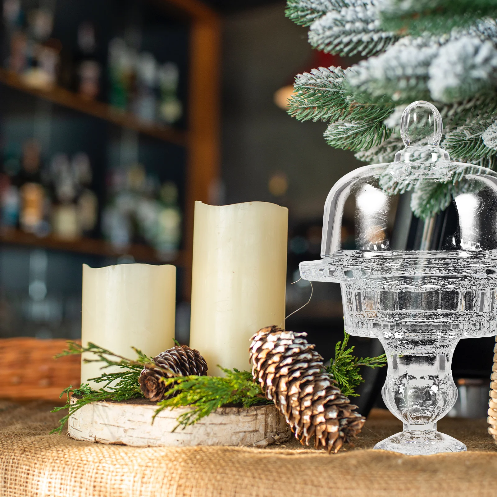 

Glass Dessert Holder Candy Container Storage Jar Gift Box Wedding Candy Bowl Decorative Jar with Lid Glass Dessert Bowls