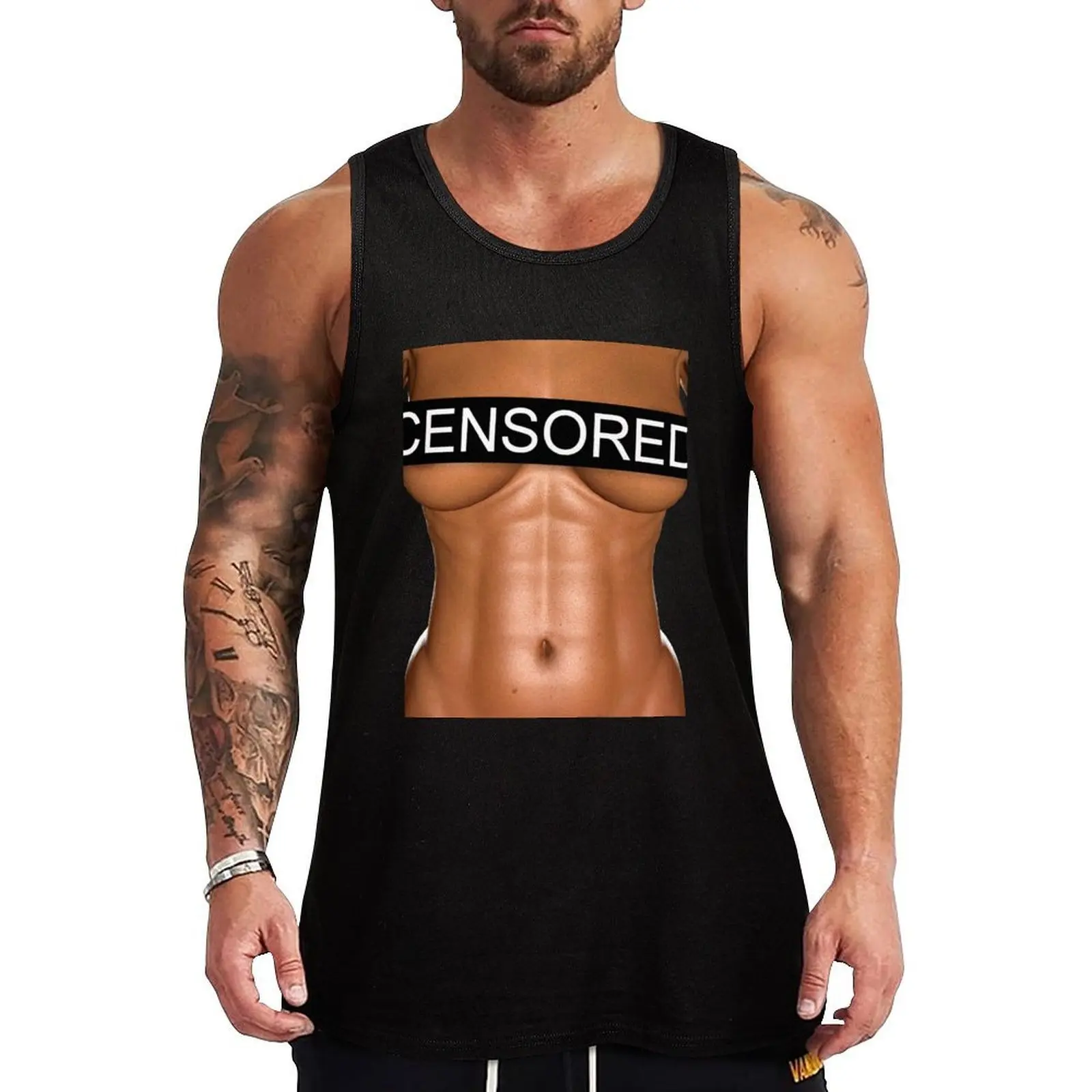 

Censored Tank Top fashion 2025 man Gym clothes men gym Male clothes