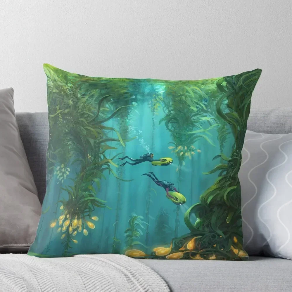 Exploring the Kelp Forest Throw Pillow Cushions Cover pillow pillowcase pillow