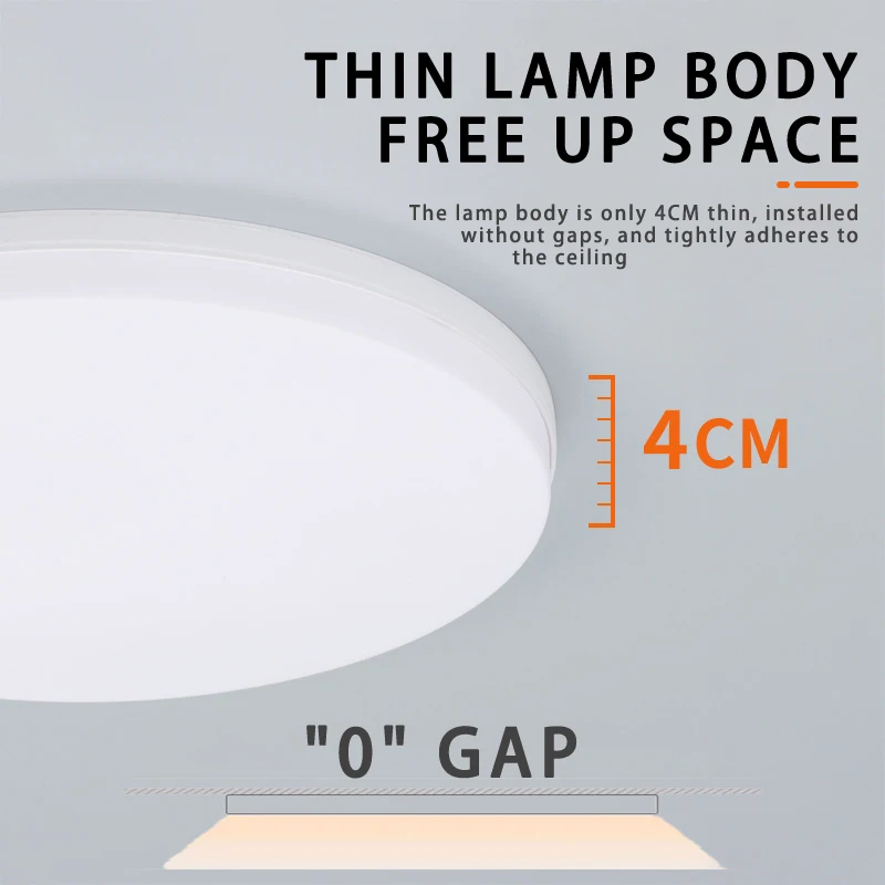 LED Circular Ceiling Light Ultra-thin Modern Light Bedroom Living Room 18W 24W 36W 48W Indoor Home Decoration Light