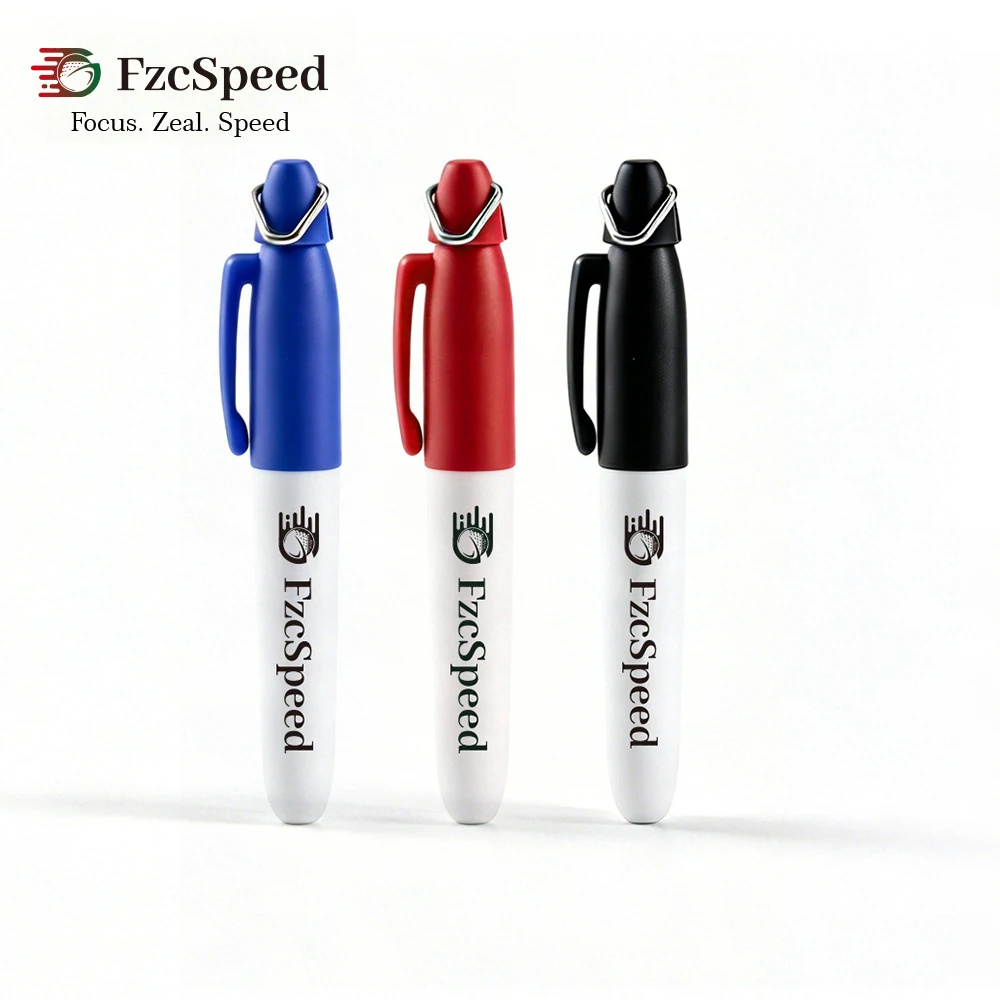 FzcSpeed Waterproof Golf Ball Marker Pen Plastic Ballpoint Pen Fade-Resistant Alignment Tool Portable Outdoor Golf Accessories