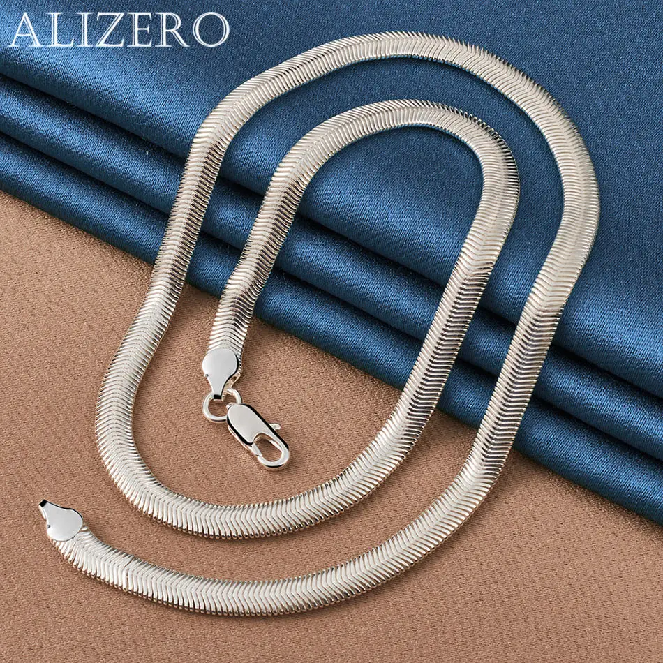 ALIZERO 925 Sterling Silver 40-65cm 6mm Chain Necklace For Women Men Creativity Gifts Street All-match Party And Daily Wear