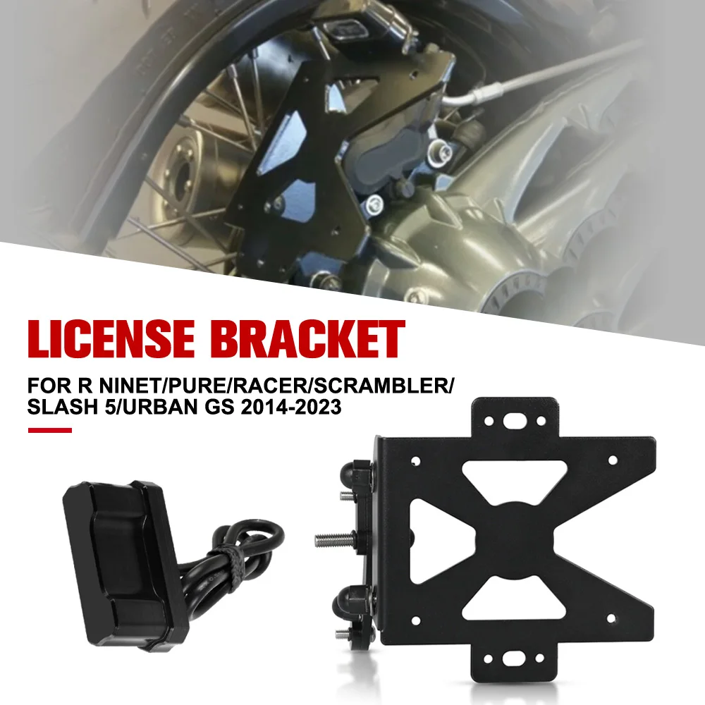 

For BMW R nineT/Pure/Racer/Scrambler/slash 5/Urban GS 2014-2021 2022 2023 Motorcycle Mounted License Plate Bracket Accessories