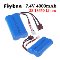 2S 7.4V 4000mAh 18650 Li-ion Battery for SCY-16101 SCY-16102 SCY-16103 SCY-16201 SCY-16301 SCY-16302 SCY-16303 RC Car Truck Toys