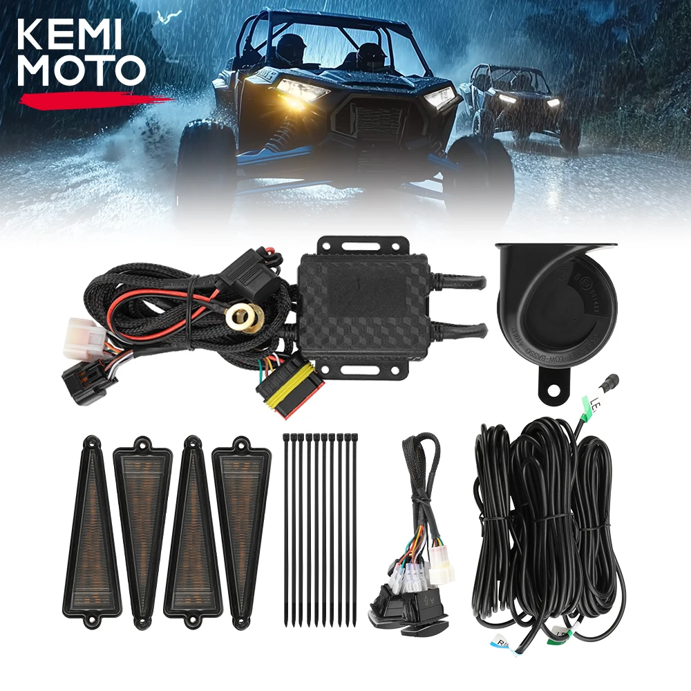 

Комплект указателей поворота UTV с звуковым сигналом 110D, универсальный уличный Legal Kit с аварийным освещением, совместимый с Polaris RZR Ranger Pioneer Talon