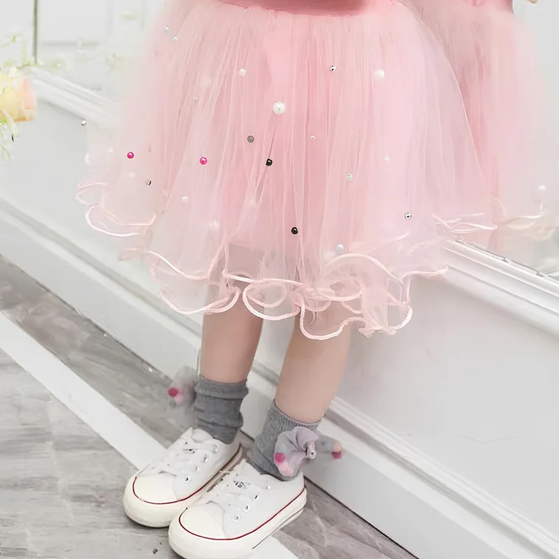 Vestido de niña Marie Cat, camiseta, falda tutú, 2 unid/set, trajes de verano, baile de Ballet, vestidos de princesa de tul, traje de fiesta de cumpleaños