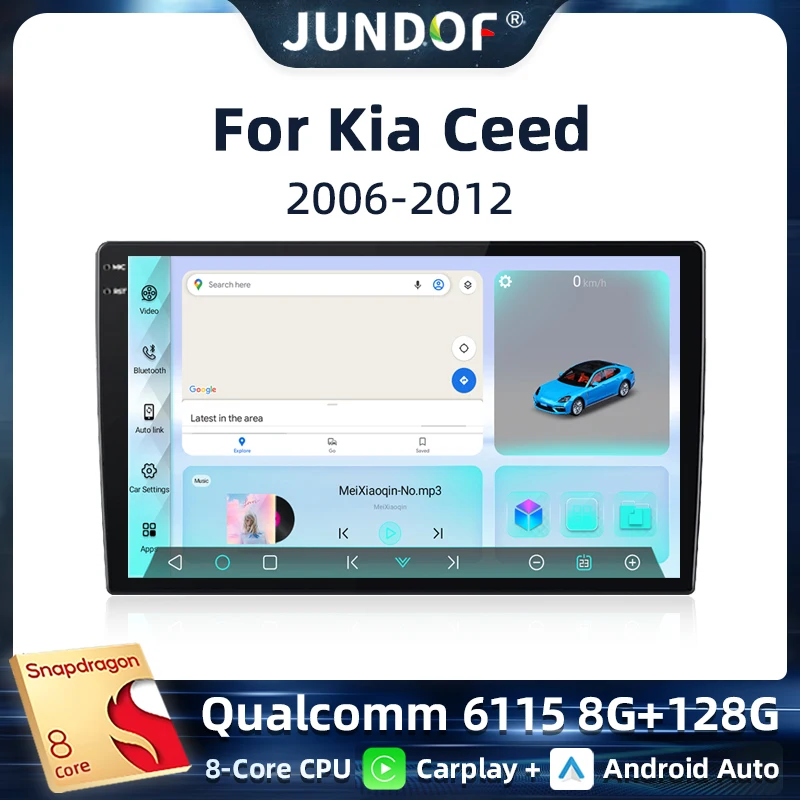 

Jundof Android 13 Qualcomm Car Stereo For Kia Ceed 2006 - 2012 Wireless CarPlay Android Auto Multimedia Player BT FM GPS