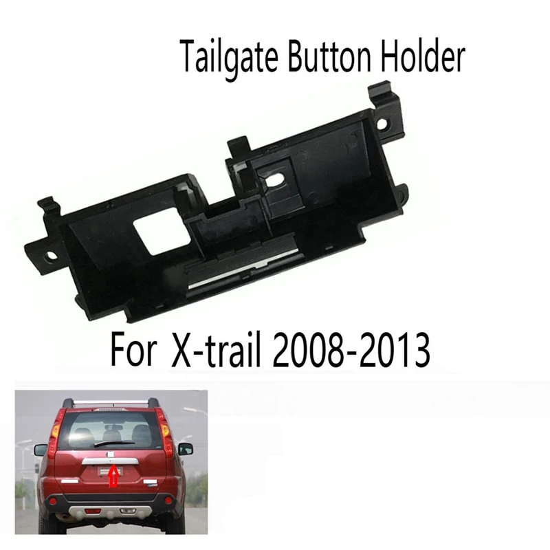 6X Car Trunk Switch Tailgate Button Holder Case Base Bracket Key Plate Garnish Frame For Nissan X-Trail 2008-2013