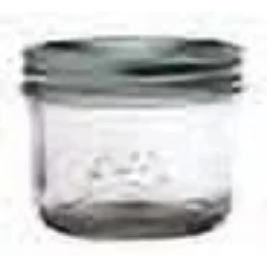 (2 pack) Canning Jars, Wide Mouth Half-Pint Mason Jars with Lids and Bands, 12 Count 8 oz