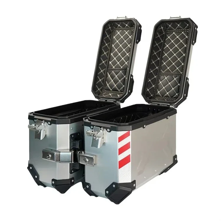 36L Silver F2-MOTO  Waterproof Motorcycle Luggage Bag Delivery Box Aluminium Case Motorcycle Side Box