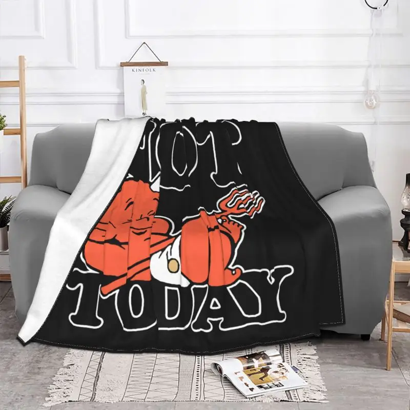 Hot Stuff The Little Devil Not Today Cartoon Blanket Fluffy Bedroom Home Decor Sofa Dedicated Sofa Decorative