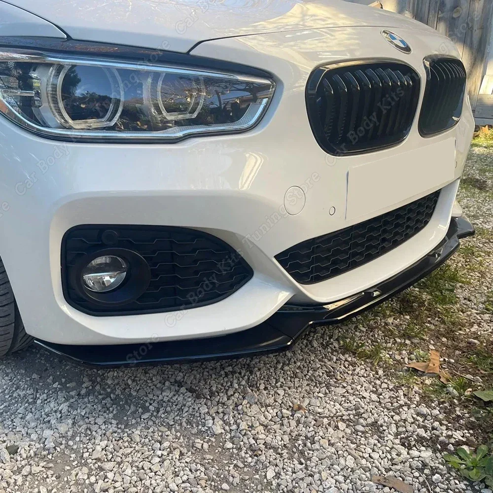 For BMW 1 Series F20 F21 M Sport LCI Front Bumper Lip Splitter Spoiler 120i 118i M135i M140i 2015-2019 Diffuser Custom Body Kit