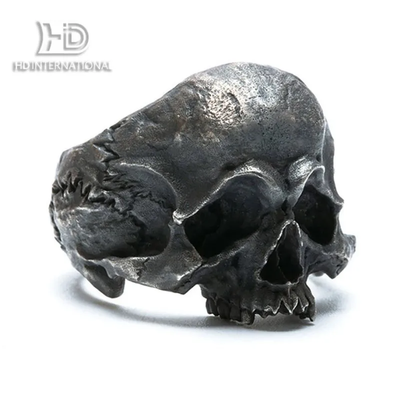 Skull 925 sterling silver ring| skull silver ring|skull silver jewelry|hand-carved