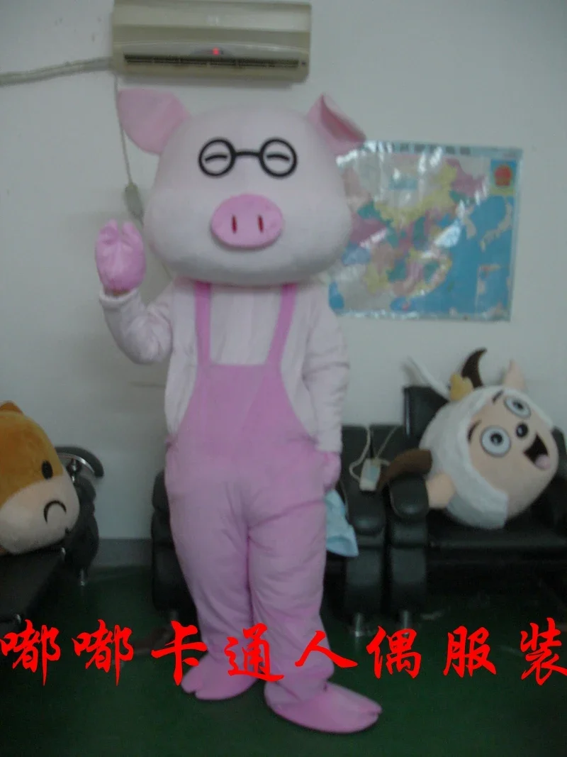 Christmas Pig Mascot Costumes Cute Cartoon Pig Apparel Advertisement Costumes Halloween Birthday Party Animal Mascot Costume