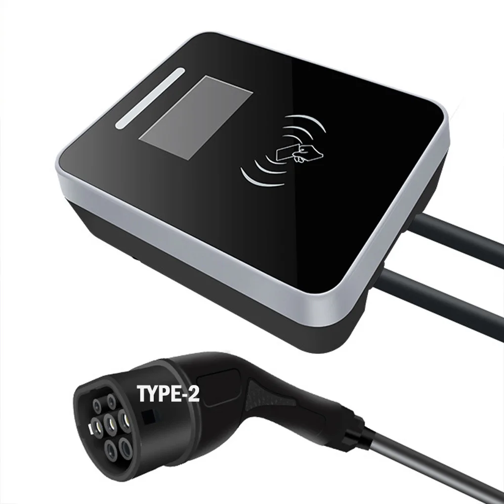 TYPE-2 EV محطة شحن محطة شحن السيارة WIFI/APP/بلوتوث 4.3 بوصة شاشة 7KW 32A شاحن EV TYPE2