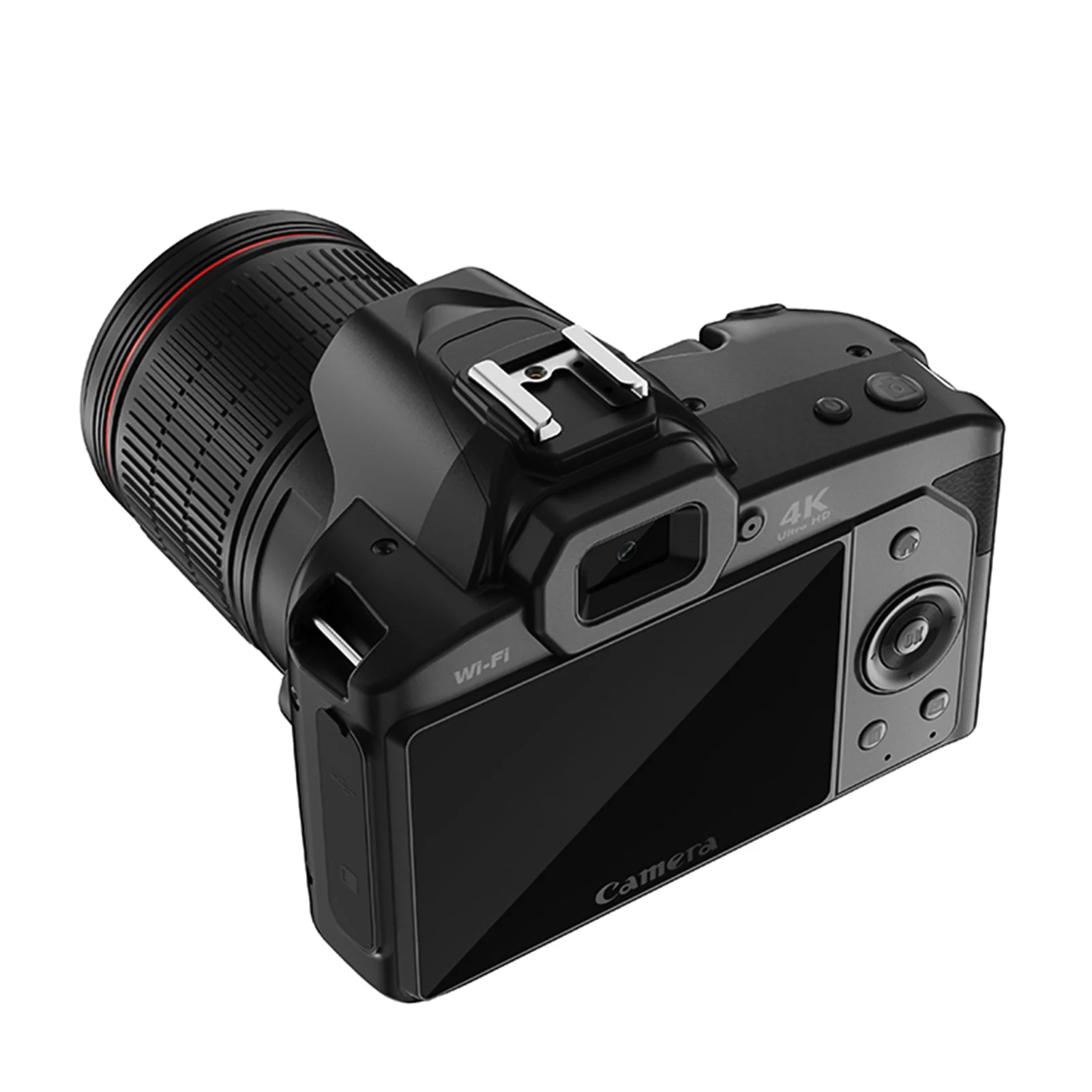 4K Digital Camera WiFi Digital Video Camera 64MP Dual Lens 3 Inch IPS Screen 16X Anti-Shake Zoom Night Vision Built-in Battery