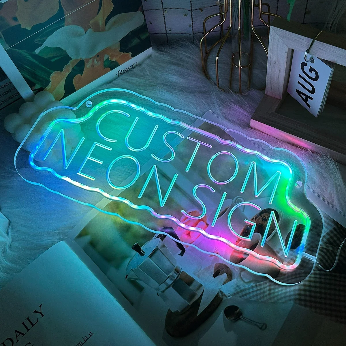 

Пользовательские RGB неоновые вывески персонализированные имена неоновые с питанием от USB несколько цветов слов для свадебных вечеринок украшения стен спальни огни