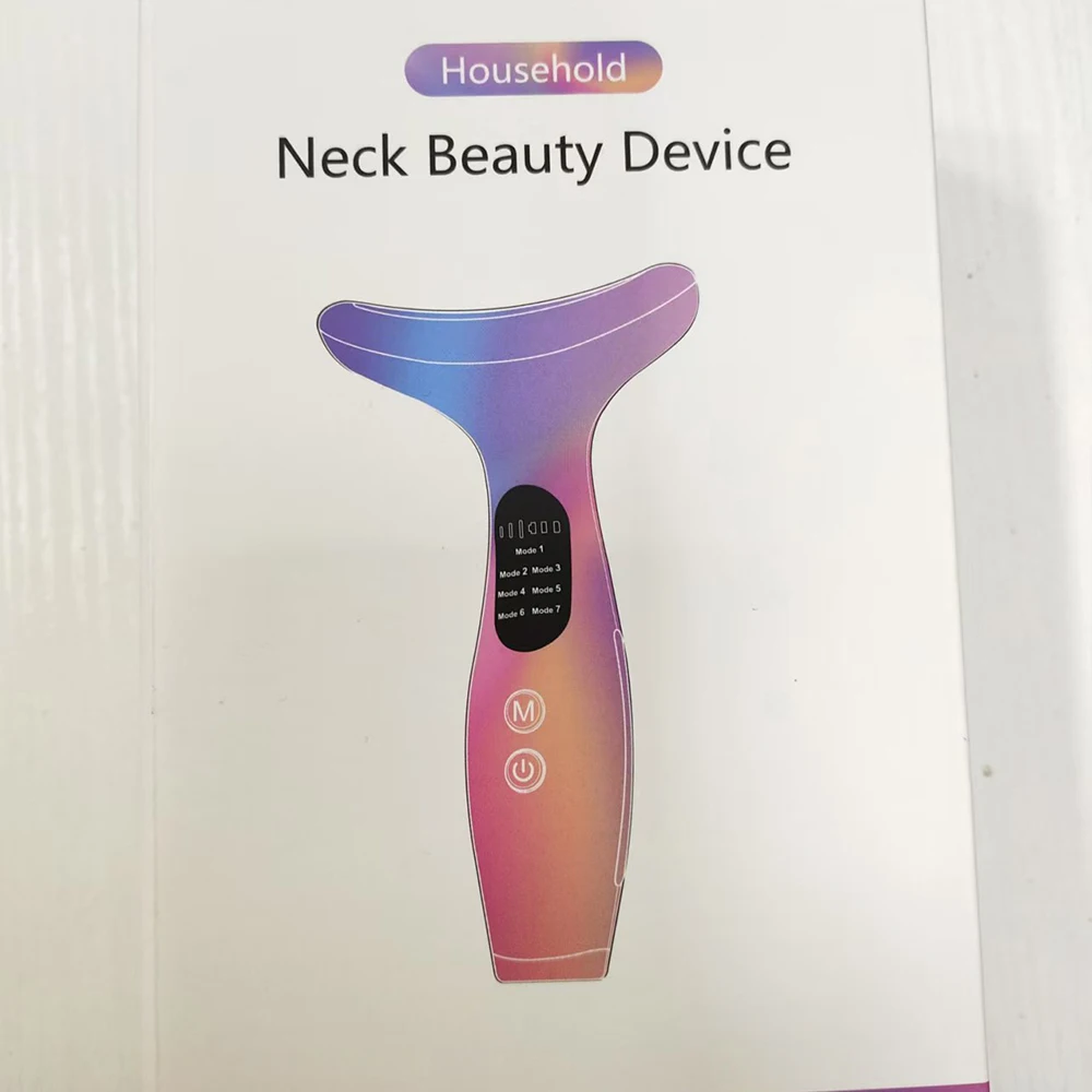 جهاز تجميل الوجه والرقبة EMS مكركرنت آلة شد الوجه الاهتزاز LED مدلك الوجه مزيل الذقن المزدوج أدوات العناية بالبشرة #6