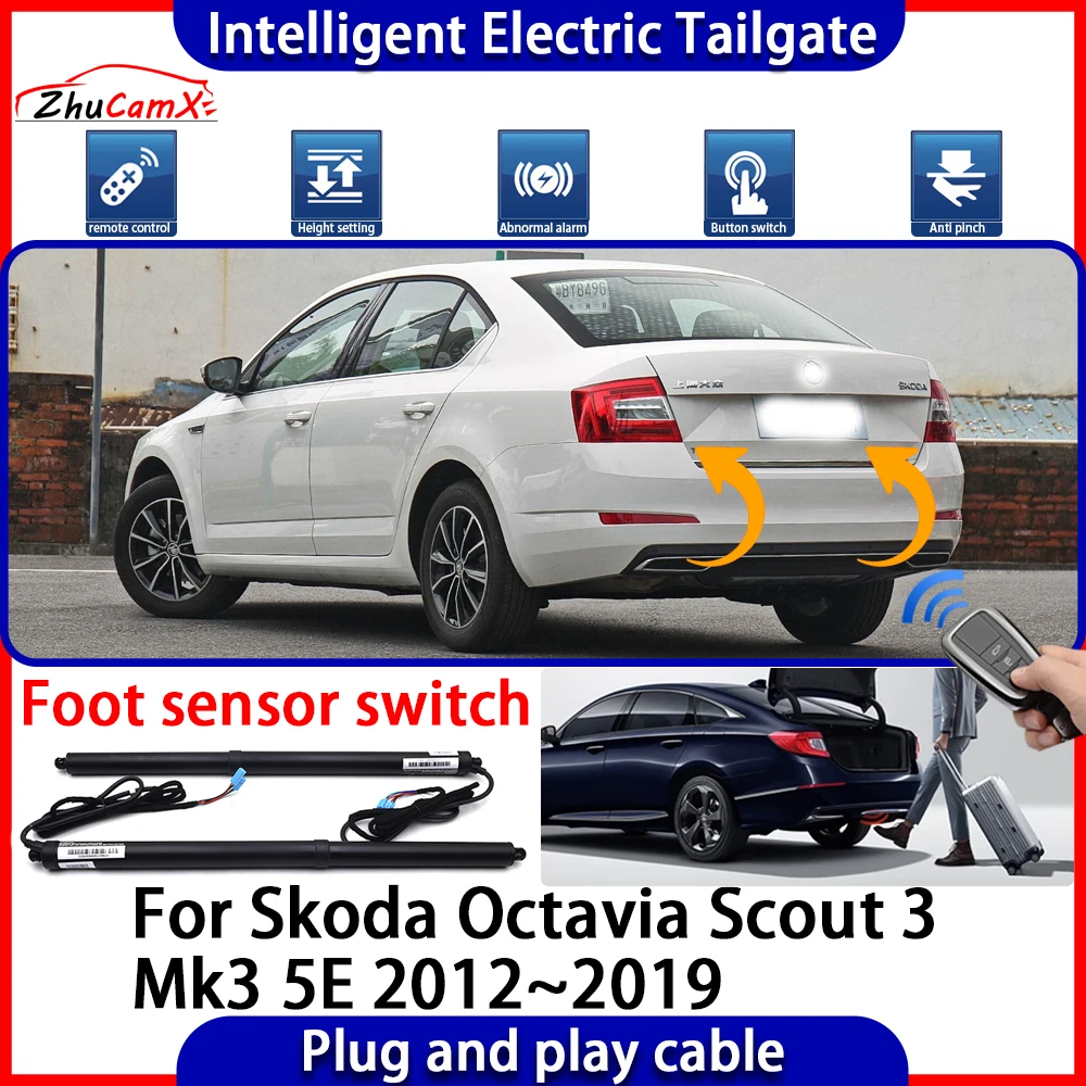 Car Automatic Lifting kit Opening Trunk Intelligent Electric Tail Gate Lift Tailgate for Skoda Octavia Scout 3 Mk3 5E 2012~2019