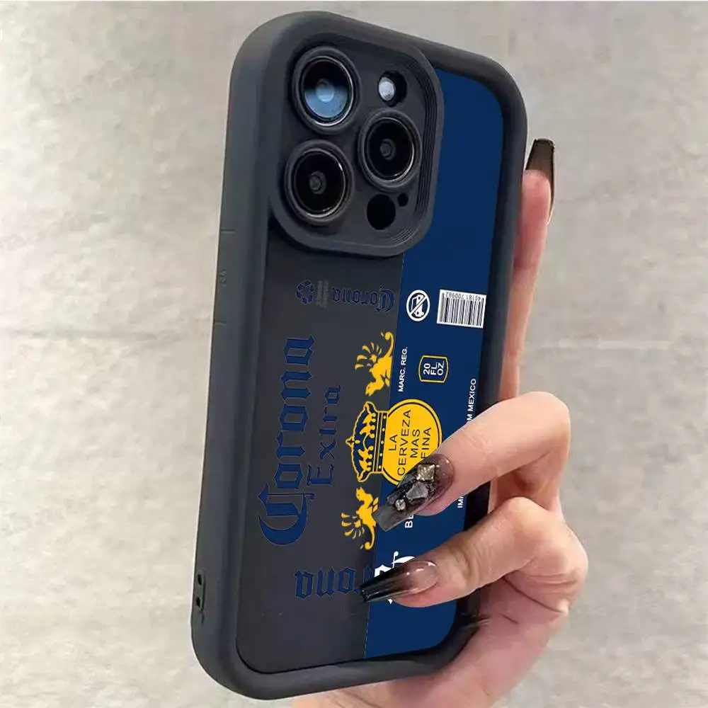 Casing Handphone Silikon Fashion C-Corona Extra Beer Untuk IPhone 17 Air 17 16 15 14 13 12 11 Plus Pro Max Anti Benturan