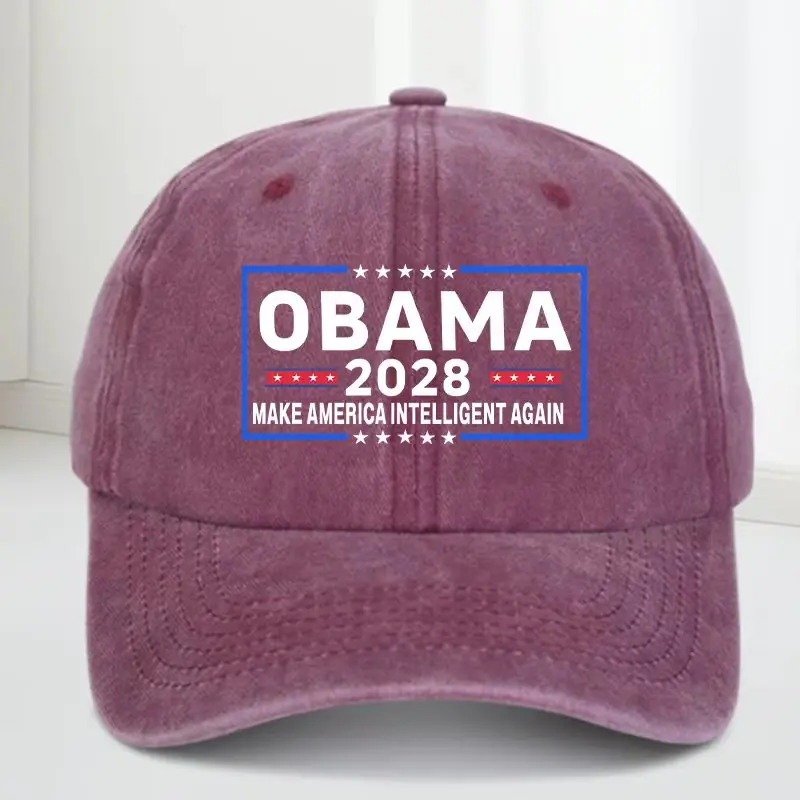 قبعة بيسبول رجالية أوباما 2028، تصميم يجعل أمريكا الذكية مرة أخرى، بمقاس قابل للتعديل