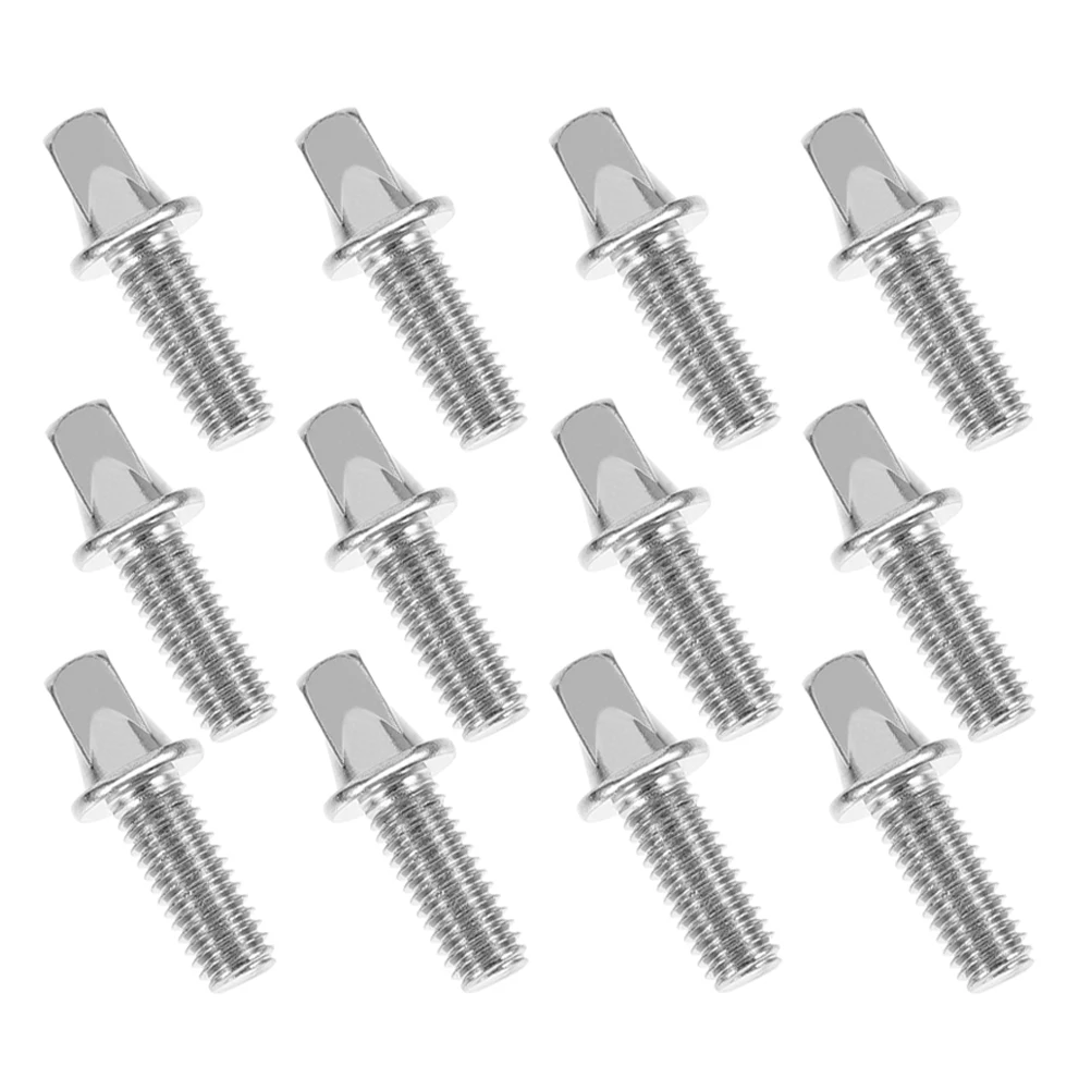 

12pcs Drum Screws Hardware Pedal Shaft Replacement Parts Snare Percussion M6X10Mm Durable Anti-Vibration Universal Easy