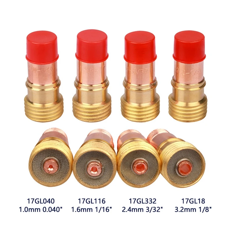 AD33 HOT 30Pcs TIG Welding Torch Accessories Stubby Gas Lens 4 -12 Cup Kit For WP-17/18/26 Torch Welding Supplies