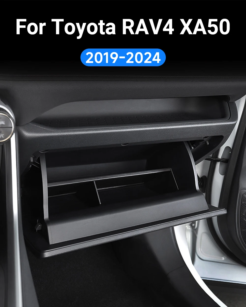 Für Toyota RAV4 XA50 Hybrid 2019 2020 2021 2022 2023 2024 2025 Handschuhfach-Teilung Erweiterung Aufbewahrungsorganizer Zubehör – Detail 2