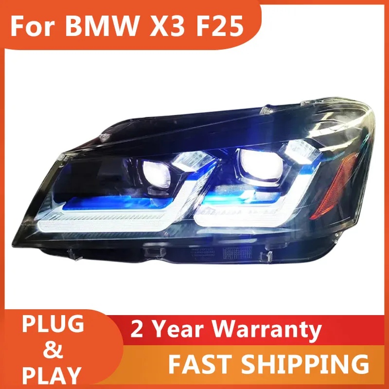 Car Accessories for BMW X3 F25 Head Lights 2010-2013 X3 Headlamp DRL Turn Signal High Beam Projector Lens