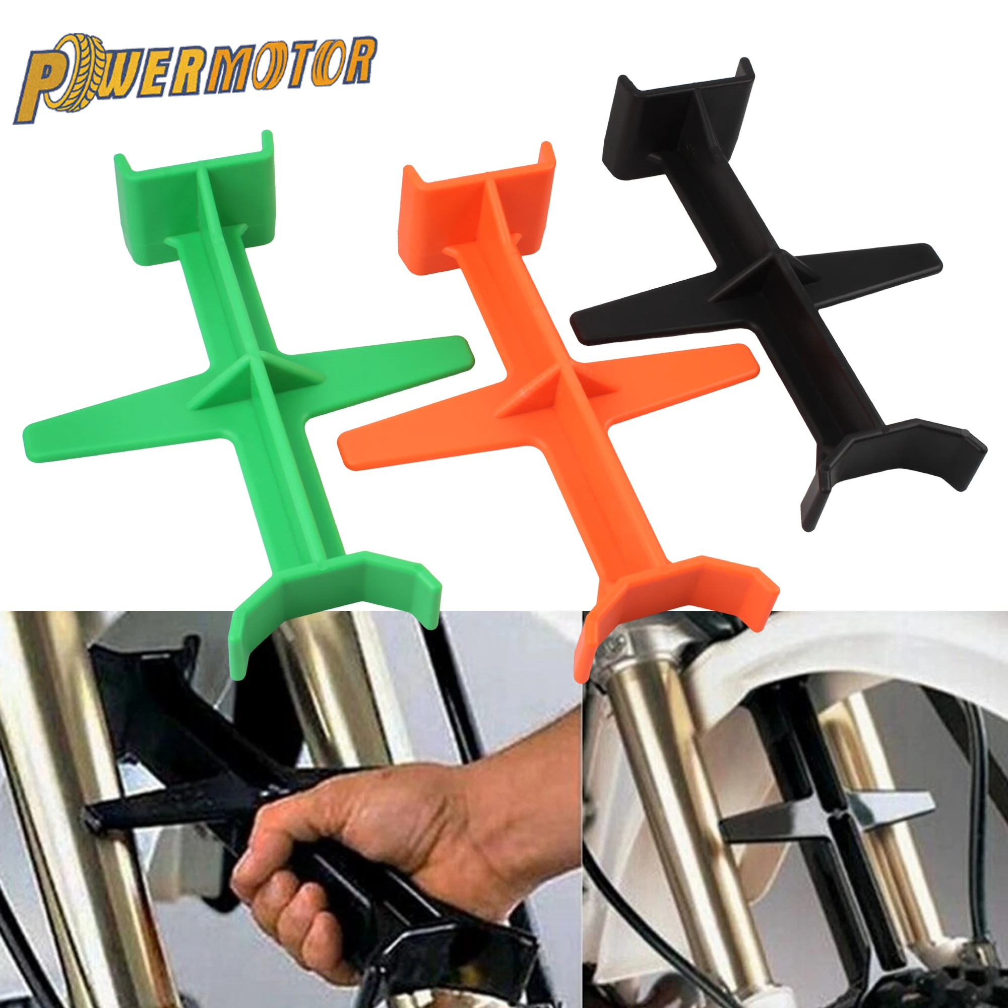 Powermotor Motorcycle Bracket ABS Fork Guard Suspension Motobike Protection Shock Absorber Protector Brace Stand