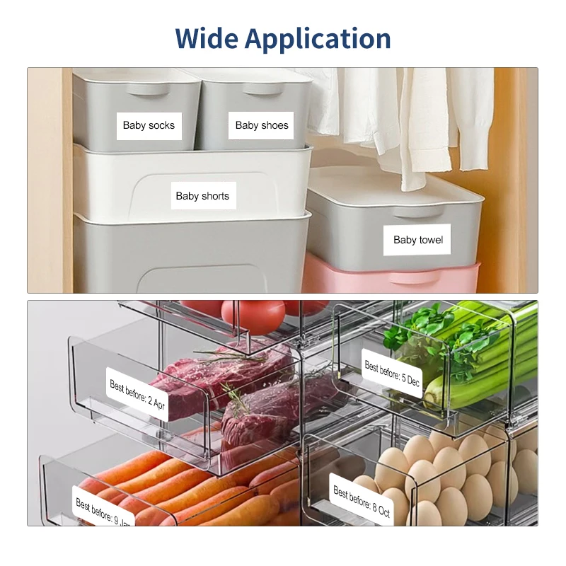 30/40mm Width White Self-adhesive Thermal Label Durable Printable Roll Sticker Papers Barcode Price Household Office Storage Tag