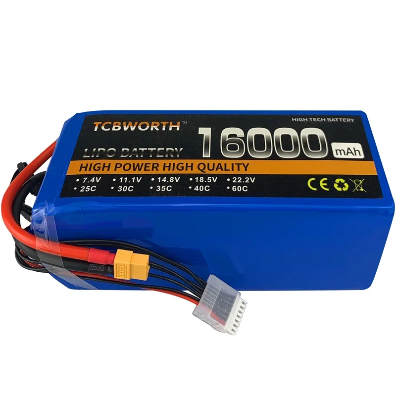 VoidFly5S RC Drone Lipo Battery 5S 18.5V 16000mAh 25C Batteries For RC Airplane Helicopter Car Boat Agricultral Aircraft Mul