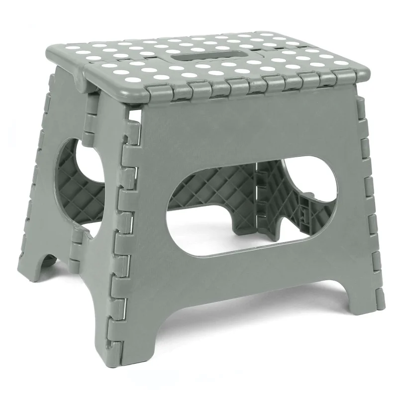 Compact 11" Folding Step Stool With Non-Slip Surface - Ideal For Kitchen, Camping & Picnics