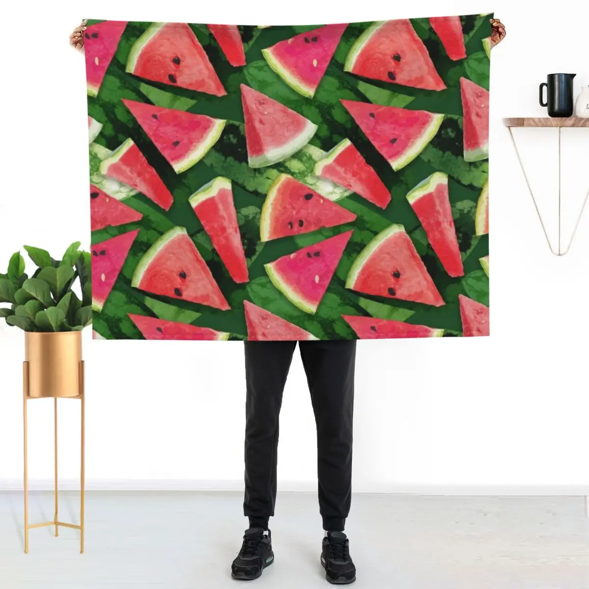 

Watermelon Pattern Creation Throw Blanket Breathable Lightweight Blanket for Adults Kids