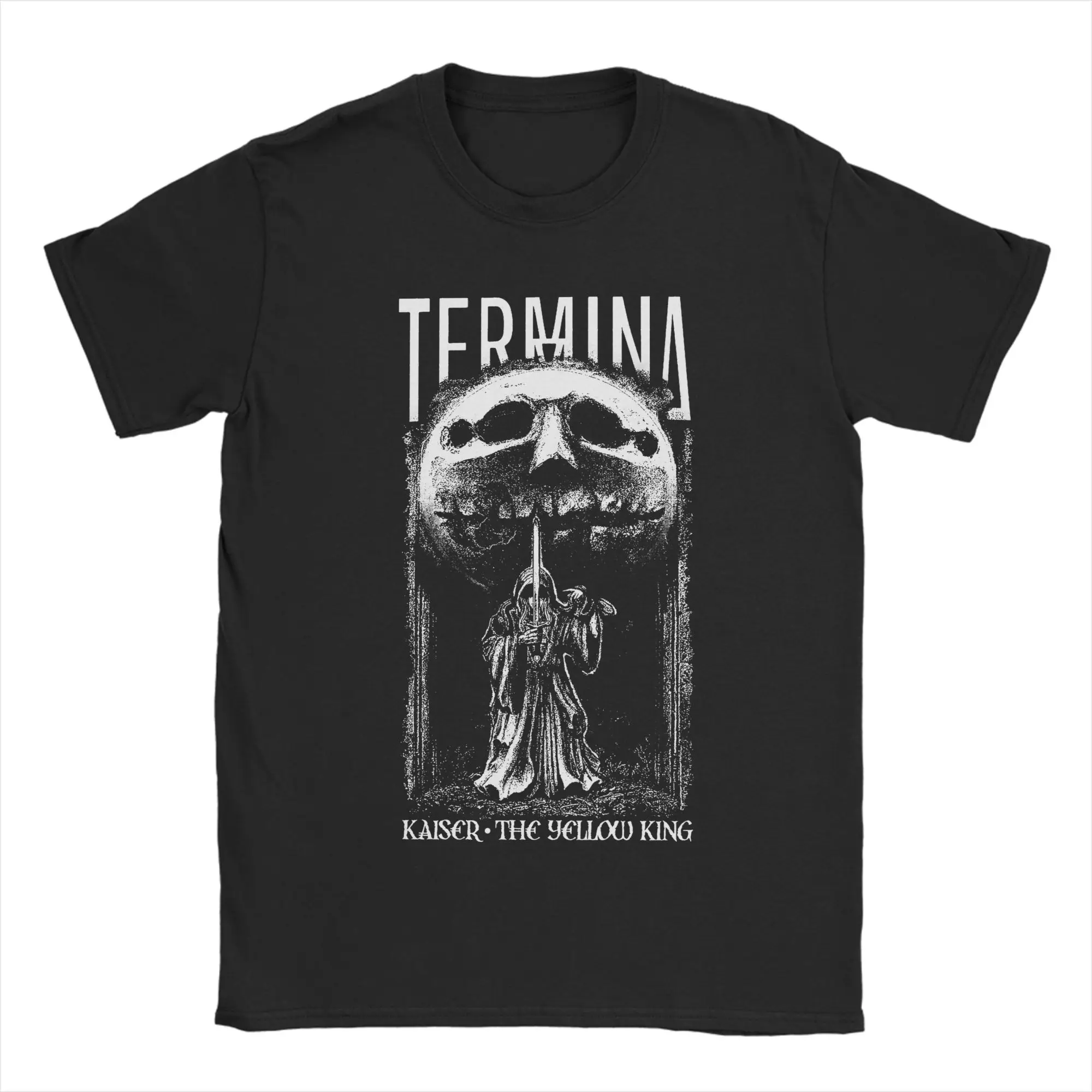 Fear and Hunger Termina Kaiser The Yellow King T Shirt for Men Pure Cotton Leisure T-Shirt Tees Short Sleeve Tops Printing