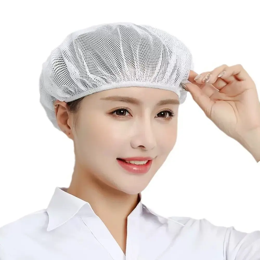 Sanitary Mesh Work Hat Wholesale Breathable Hair Nets Cooking Hygienic Cap Work Wear Food Service Cap Canteen Catering