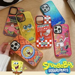 SpongeBob Patrick Star Cartoon phone case for iPhone 11 12 13 14 Pro X XR XS Max Promax 7 8 Plus Silicone Shockproof Soft cover