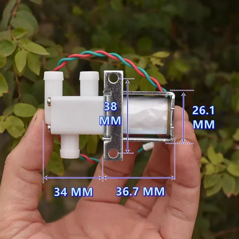 Am0860gw dc 5v/dc 12v 2 posições 3 vias pequena mini válvula solenóide elétrica no/nc micro válvula de controle de fluxo de ar de água