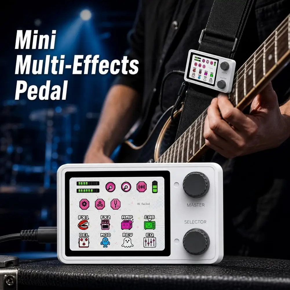 For LIVTRA NANOCORE/MOSAICI Mini Multi-Effect Processor Pocket Pedal AMP AI Drums Loopback NAM Master Tone For Acoustic Electric